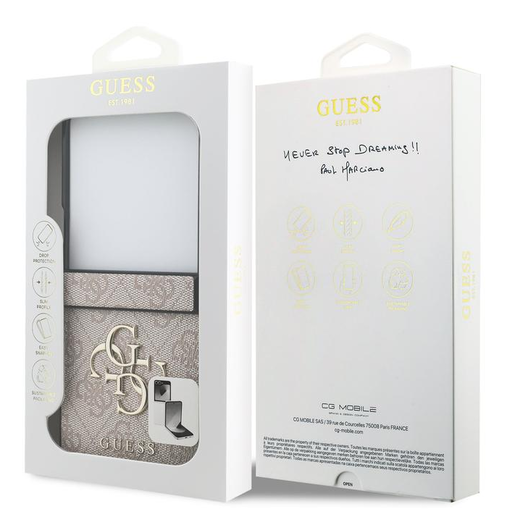 Guess Samsung Galaxy Z Flip 7 Hoesje Big 4G Logo Back Cover Roze afbeelding 5