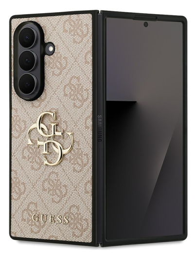 Guess Samsung Galaxy Z Fold 7 Hoesje Big 4G Logo Back Cover Roze afbeelding 1