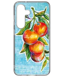 Samsung Galaxy S25 Lieve Merlijn Mandarin Hybrid Case Blauw afbeelding