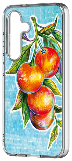 Samsung Galaxy S25 Lieve Merlijn Mandarin Hybrid Case Blauw afbeelding 2