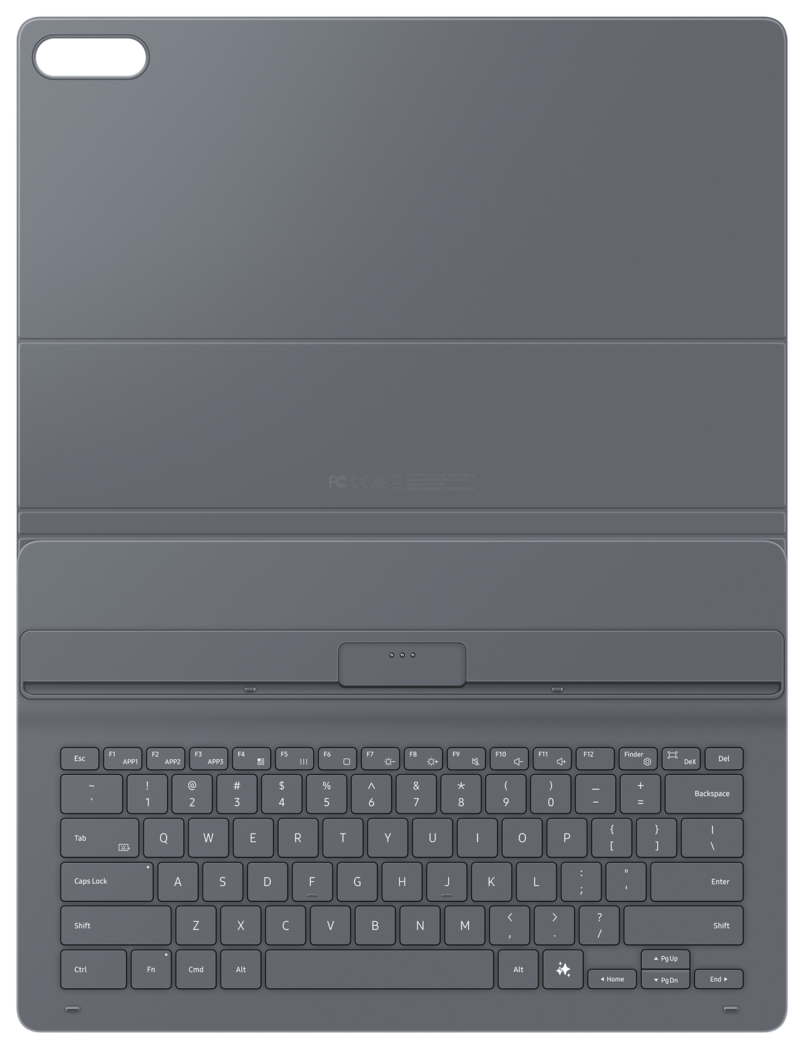 Originele Samsung Galaxy Tab S11 Ultra Hoes Book Cover Keyboard Slim Zwart afbeelding 4