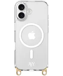 AVY Apple iPhone 17 Hoesje met Koord Haakjes MagSafe Transparant afbeelding