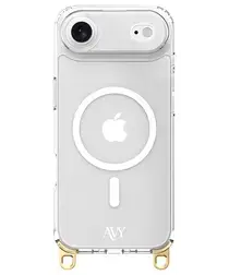 AVY Apple iPhone Air Hoesje met Koord Haakjes MagSafe Transparant afbeelding