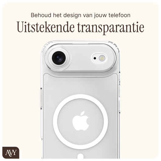 AVY Apple iPhone Air Hoesje met Koord Haakjes MagSafe Transparant afbeelding 4