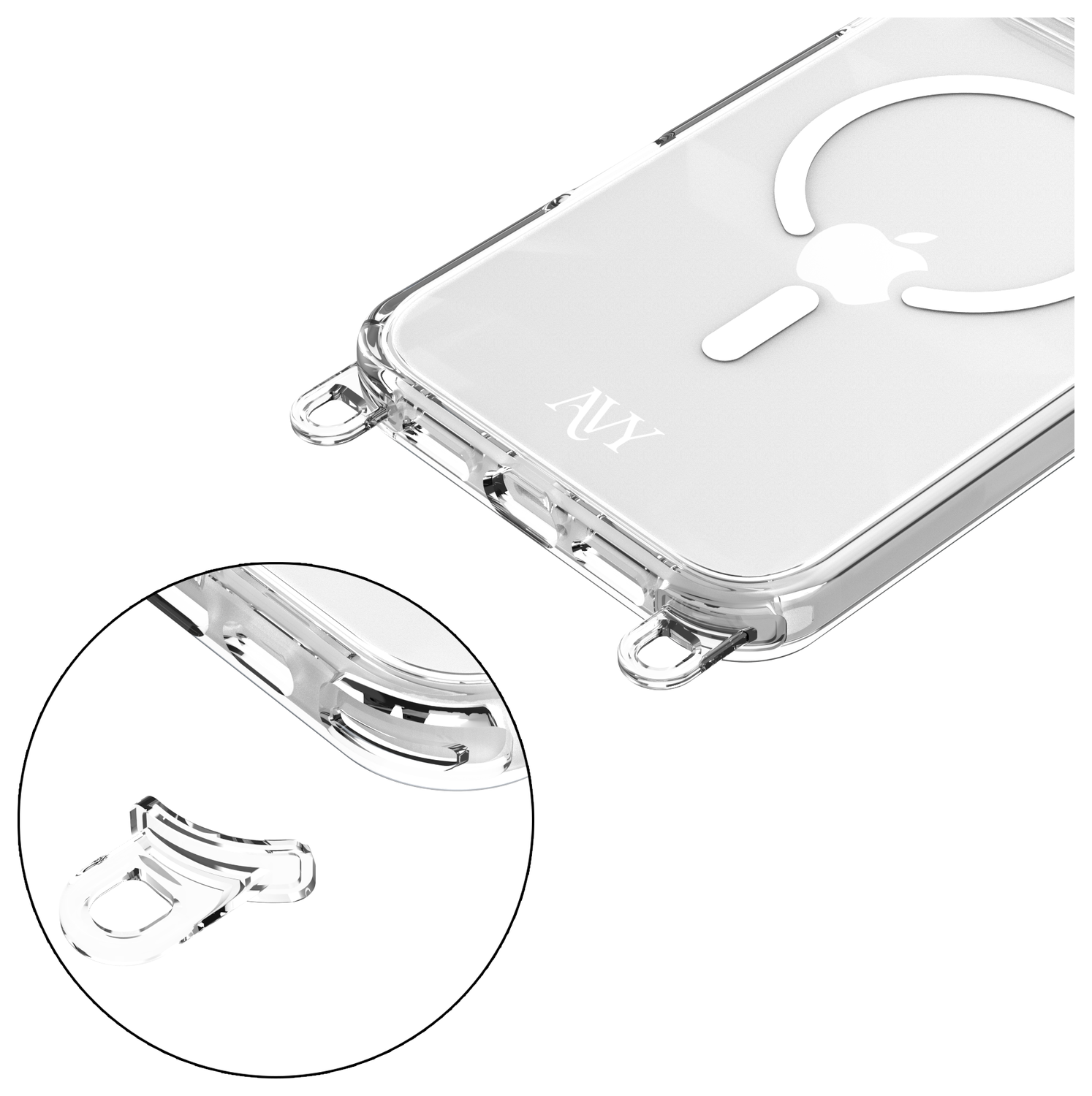 AVY Apple iPhone 17 Pro Hoesje met Koord Haakjes MagSafe Transparant afbeelding 11