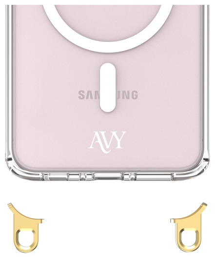 AVY Samsung Galaxy A56 / A36 Hoesje MagSafe met Koord Haakjes Transparant afbeelding 8