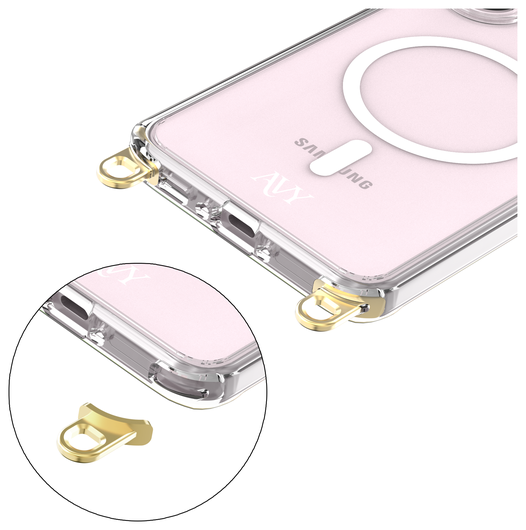 AVY Samsung Galaxy A56 / A36 Hoesje MagSafe met Koord Haakjes Transparant afbeelding 10