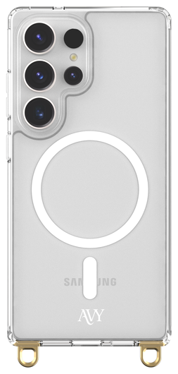 AVY Samsung Galaxy S25 Ultra Hoesje met Koord Haakjes MagSafe Transparant afbeelding 1