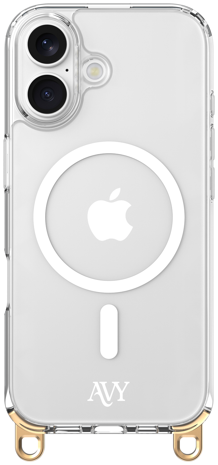 AVY Apple iPhone 16 Hoesje met Koord Haakjes MagSafe Transparant afbeelding 1