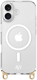 AVY Apple iPhone 16 Hoesje met Koord Haakjes MagSafe Transparant