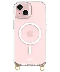 AVY Apple iPhone 15 Hoesje met Koord Haakjes MagSafe Transparant afbeelding