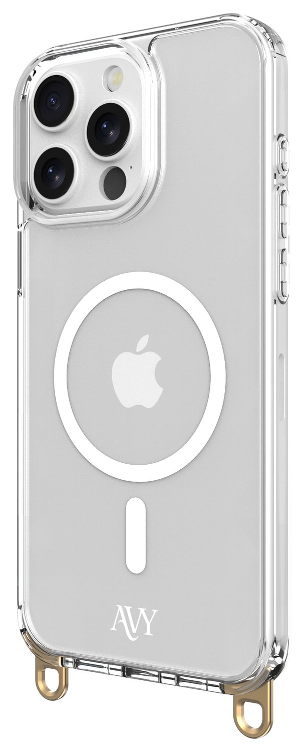 AVY Apple iPhone 15 Pro Max Hoesje met Koord Haakjes MagSafe Transparant afbeelding 9