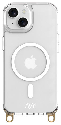 AVY Apple iPhone 14 / 13 Hoesje met Koord Haakjes MagSafe Transparant afbeelding 1