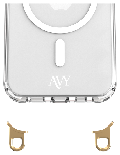 AVY Apple iPhone 14 Pro Hoesje met Koord Haakjes MagSafe Transparant afbeelding 7