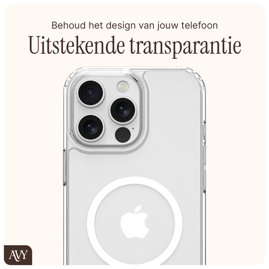 AVY Apple iPhone 13 Pro Hoesje met Koord Haakjes MagSafe Transparant afbeelding 3