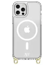 AVY Apple iPhone 12 Pro Max Hoesje met Koord Haakjes MagSafe Transparant afbeelding