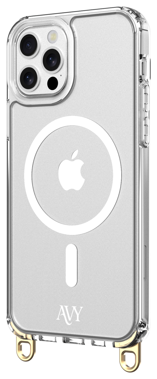 AVY Apple iPhone 12 Pro Max Hoesje met Koord Haakjes MagSafe Transparant afbeelding 9