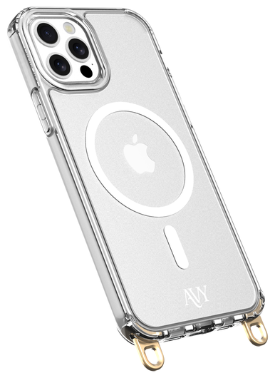 AVY Apple iPhone 12 Pro Max Hoesje met Koord Haakjes MagSafe Transparant afbeelding 8