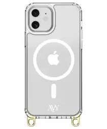 AVY Apple iPhone 11 Hoesje met Koord Haakjes MagSafe Transparant afbeelding