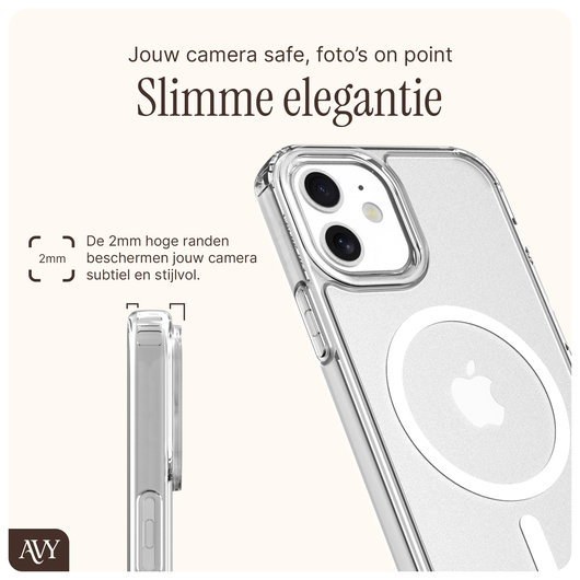 AVY Apple iPhone 11 Hoesje met Koord Haakjes MagSafe Transparant afbeelding 2