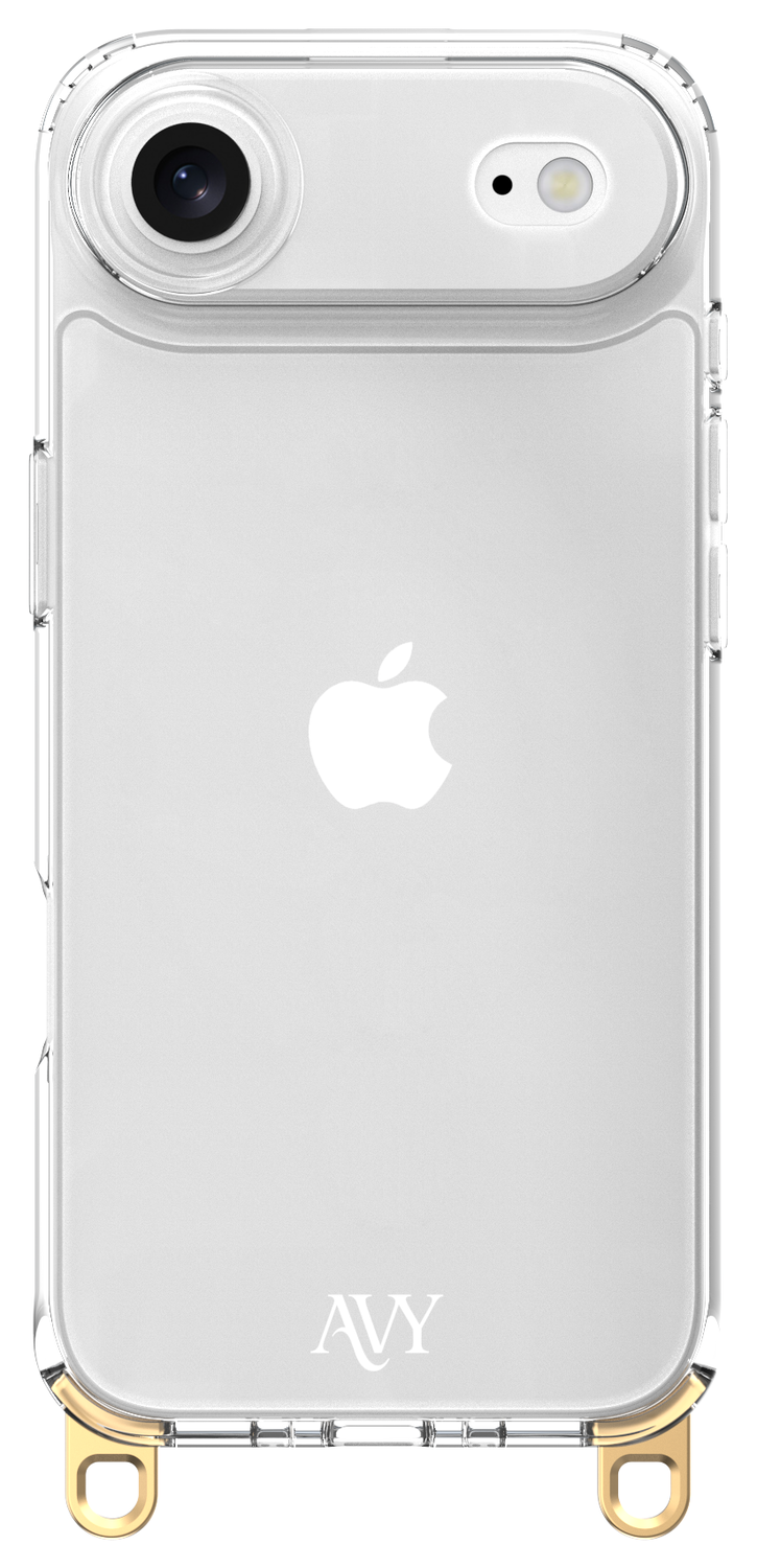 AVY Apple iPhone Air Hoesje met Koord Haakjes Transparant afbeelding 1
