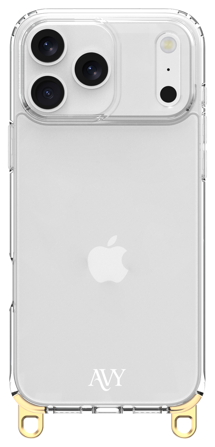 AVY Apple iPhone 17 Pro Max Hoesje met Koord Haakjes Transparant afbeelding 1