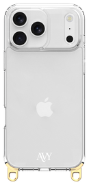AVY Apple iPhone 17 Pro Max Hoesje met Koord Haakjes Transparant
