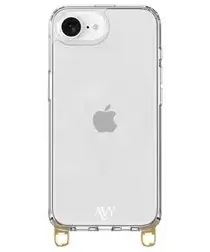 AVY Apple iPhone 16e Hoesje met Koord Haakjes Transparant afbeelding