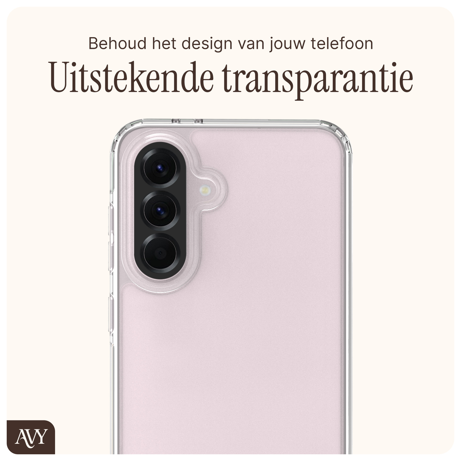 AVY Samsung Galaxy A56 / A36 Hoesje met Koord Haakjes Transparant afbeelding 4