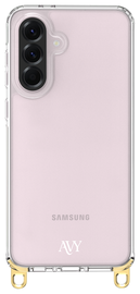 AVY Samsung Galaxy A56 / A36 Hoesje met Koord Haakjes Transparant afbeelding