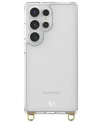 AVY Samsung Galaxy S25 Ultra Hoesje met Koord Haakjes Transparant afbeelding