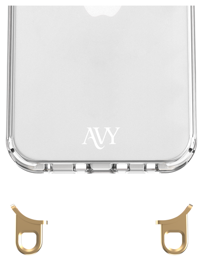 AVY Apple iPhone 15 Pro Hoesje met Koord Haakjes Transparant afbeelding 8