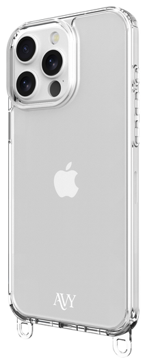 AVY Apple iPhone 15 Pro Max Hoesje met Koord Haakjes Transparant afbeelding 13