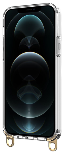 AVY Apple iPhone 12 / 12 Pro Hoesje met Koord Haakjes Transparant afbeelding 13