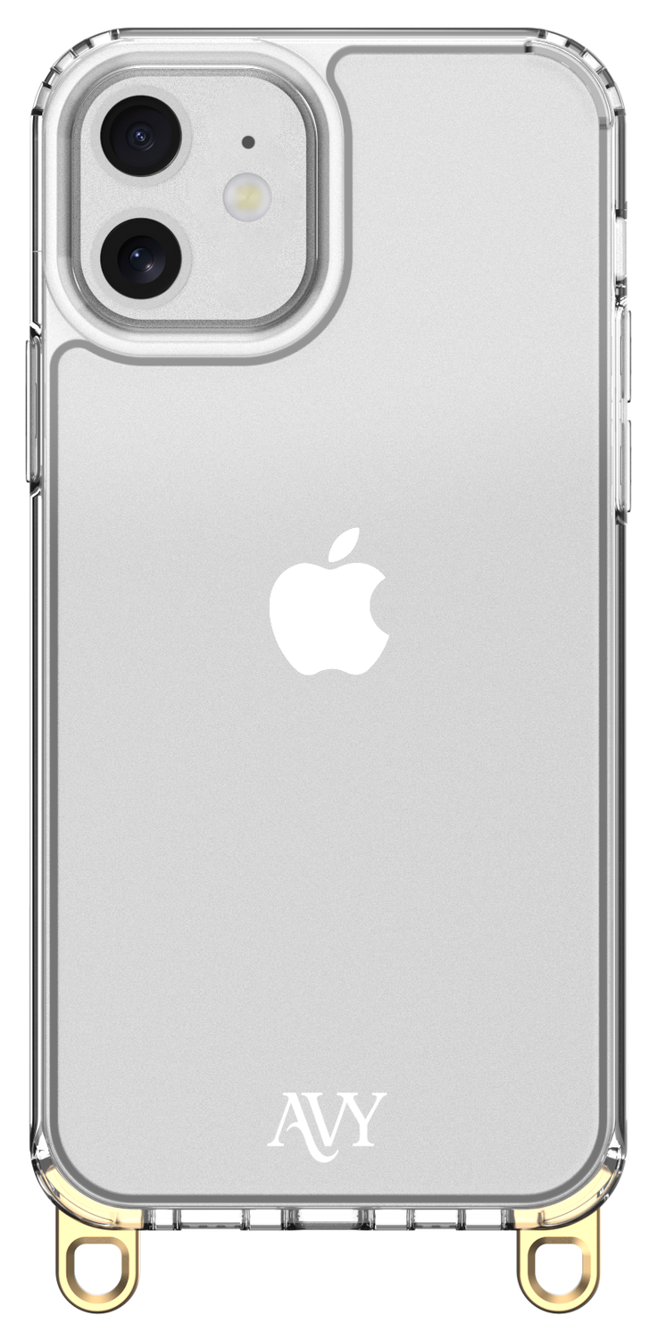 AVY Apple iPhone 11 Hoesje met Koord Haakjes Transparant afbeelding 1