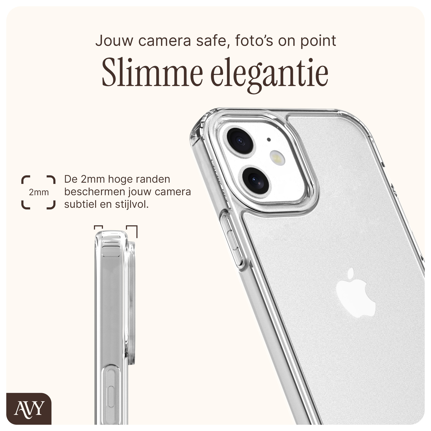 AVY Apple iPhone 11 Hoesje met Koord Haakjes Transparant afbeelding 2