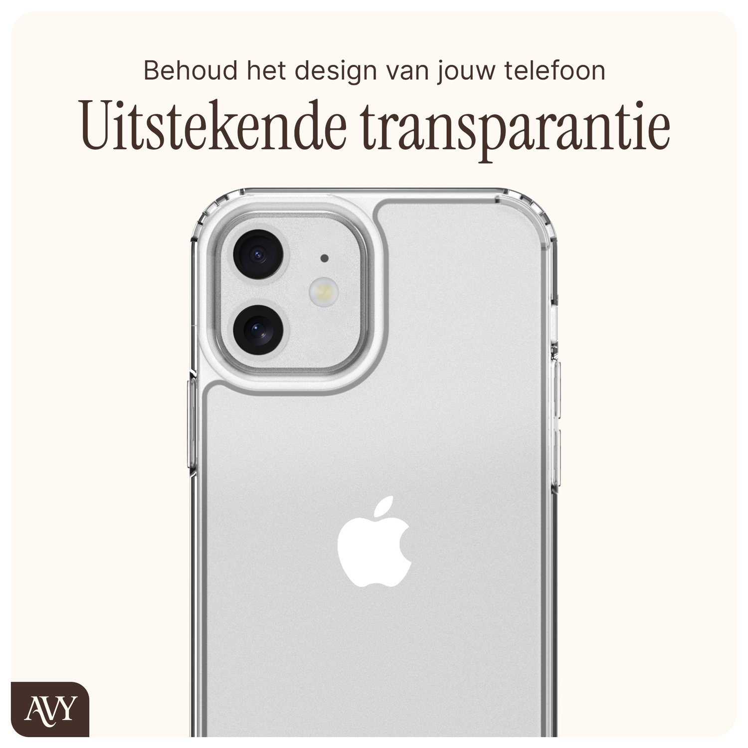 AVY Apple iPhone 11 Hoesje met Koord Haakjes Transparant afbeelding 4