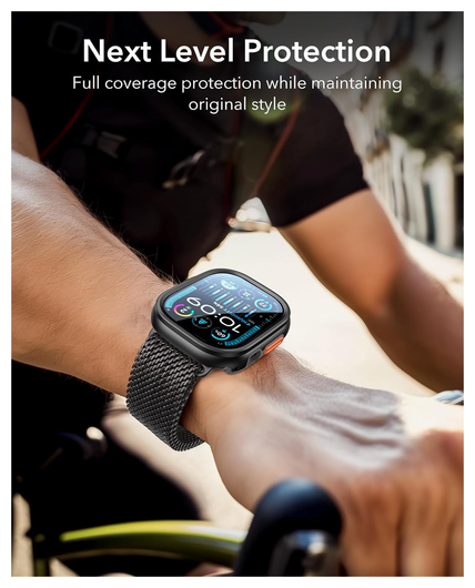ESR - Apple Watch Ultra 3/2/1 Hoesje - met 2-Pack Screen Protector - Zwart afbeelding 6