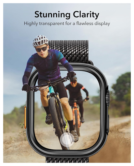 ESR - Apple Watch Ultra 3/2/1 Hoesje - met 2-Pack Screen Protector - Zwart afbeelding 8