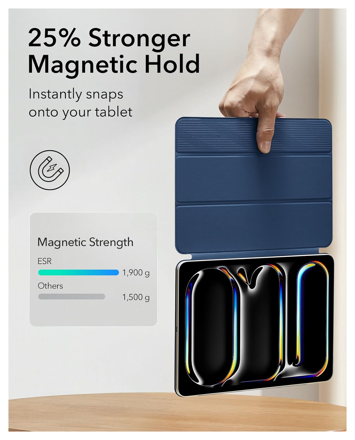 ESR Rebound Magnetic iPad Pro 13 (2024/2025) Hoes Book Case Blauw afbeelding 3