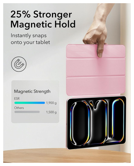 ESR Rebound Magnetic iPad Pro 13 (2024/2025) Hoes Book Case Roze afbeelding 3