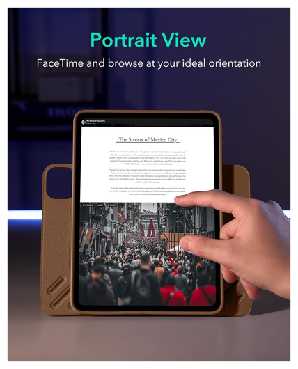 ESR Shift iPad Pro 13 (2024/2025) Hoes Book Case Sleep/Wake Bruin afbeelding 6