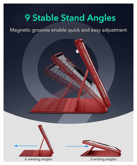 ESR Shift iPad Pro 13 (2024/2025) Hoes Book Case Sleep/Wake Rood afbeelding 5