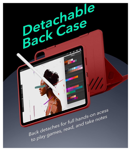 ESR Shift iPad Pro 13 (2024/2025) Hoes Book Case Sleep/Wake Rood afbeelding 7