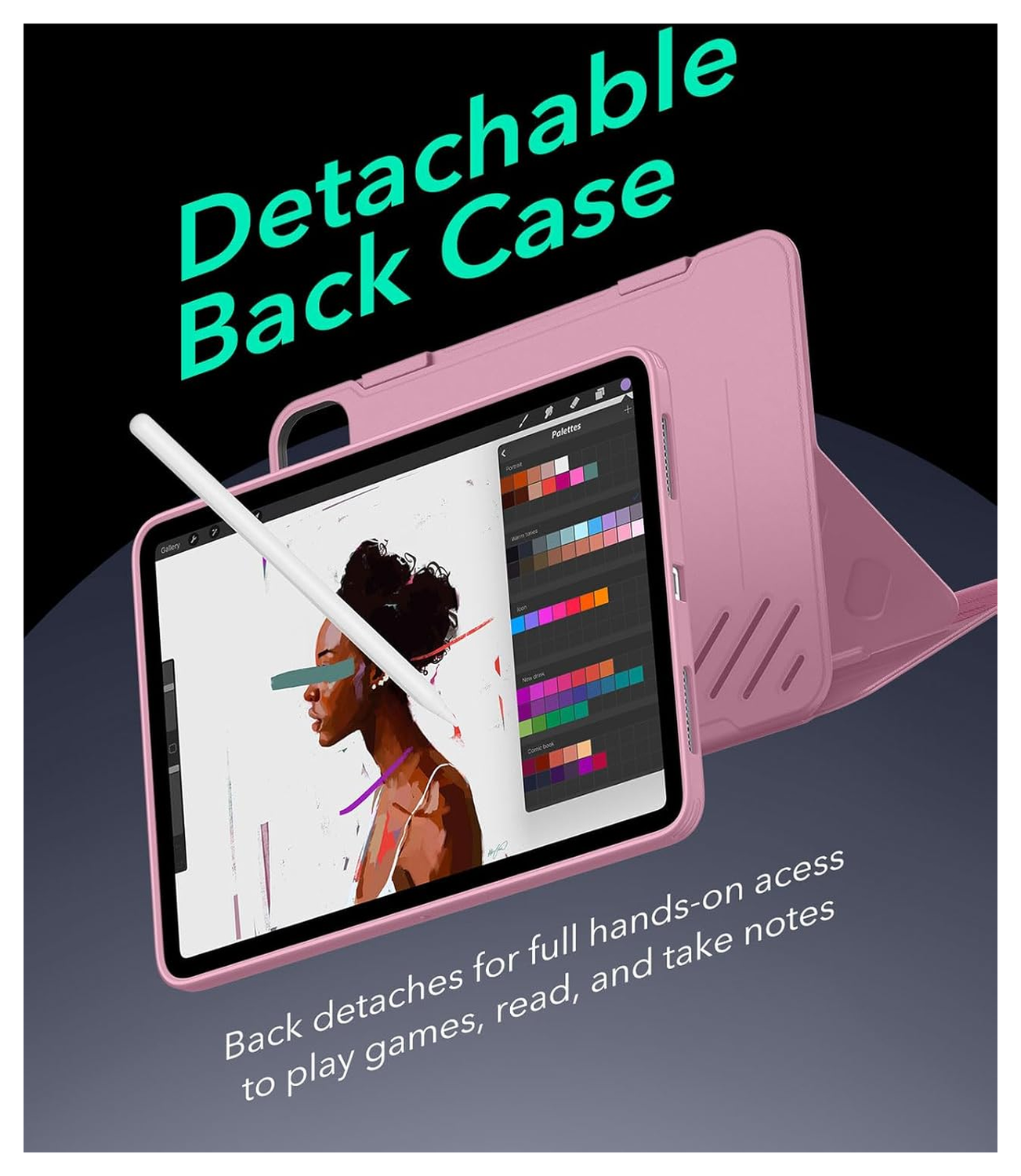 ESR Shift iPad Pro 13 (2024/2025) Hoes Book Case Sleep/Wake Roze afbeelding 7