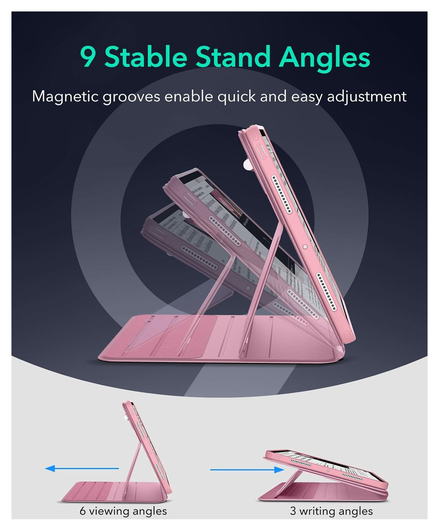 ESR Shift iPad Pro 13 (2024/2025) Hoes Book Case Sleep/Wake Roze afbeelding 5
