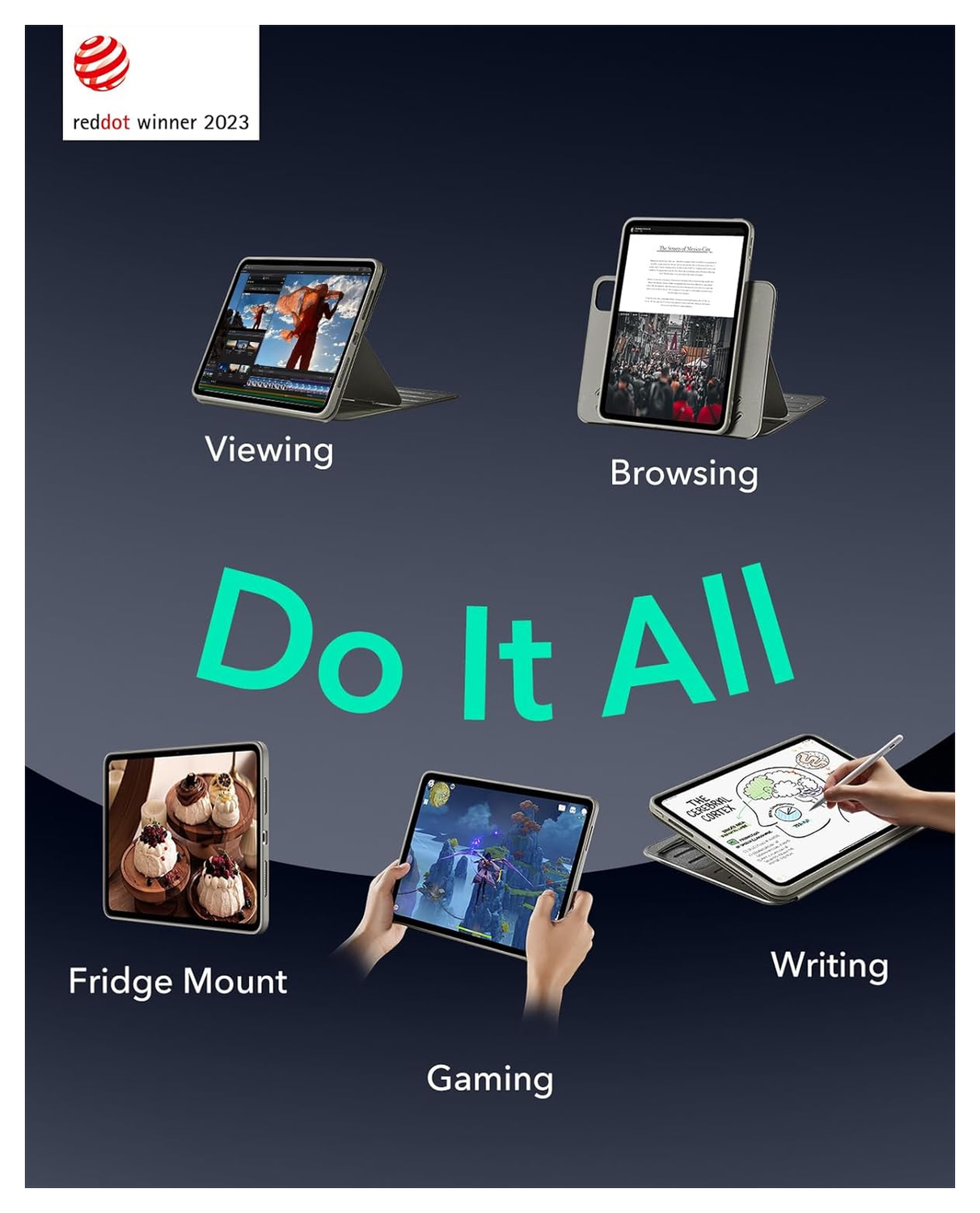 ESR Shift iPad Pro 13 (2024/2025) Hoes Book Case Sleep/Wake Tianium afbeelding 3