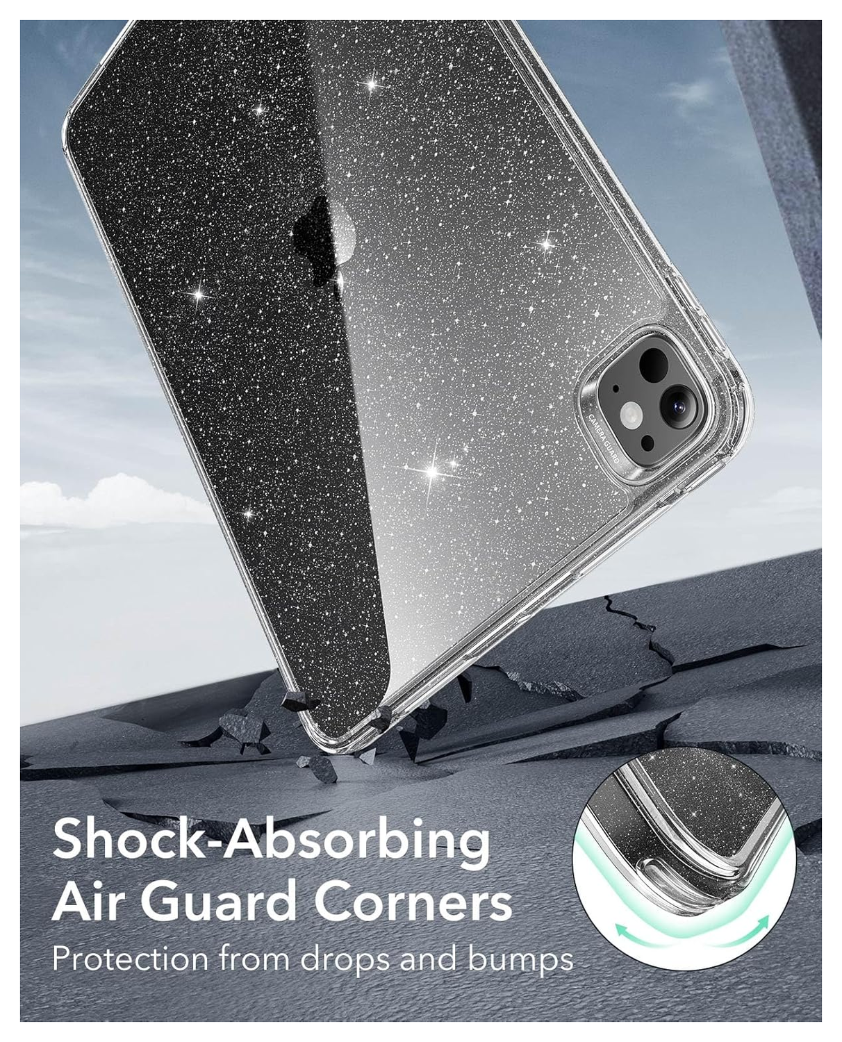 ESR Classic Hybrid iPad Pro 13 (2024/2025) Hoes Back Cover Glitter afbeelding 4