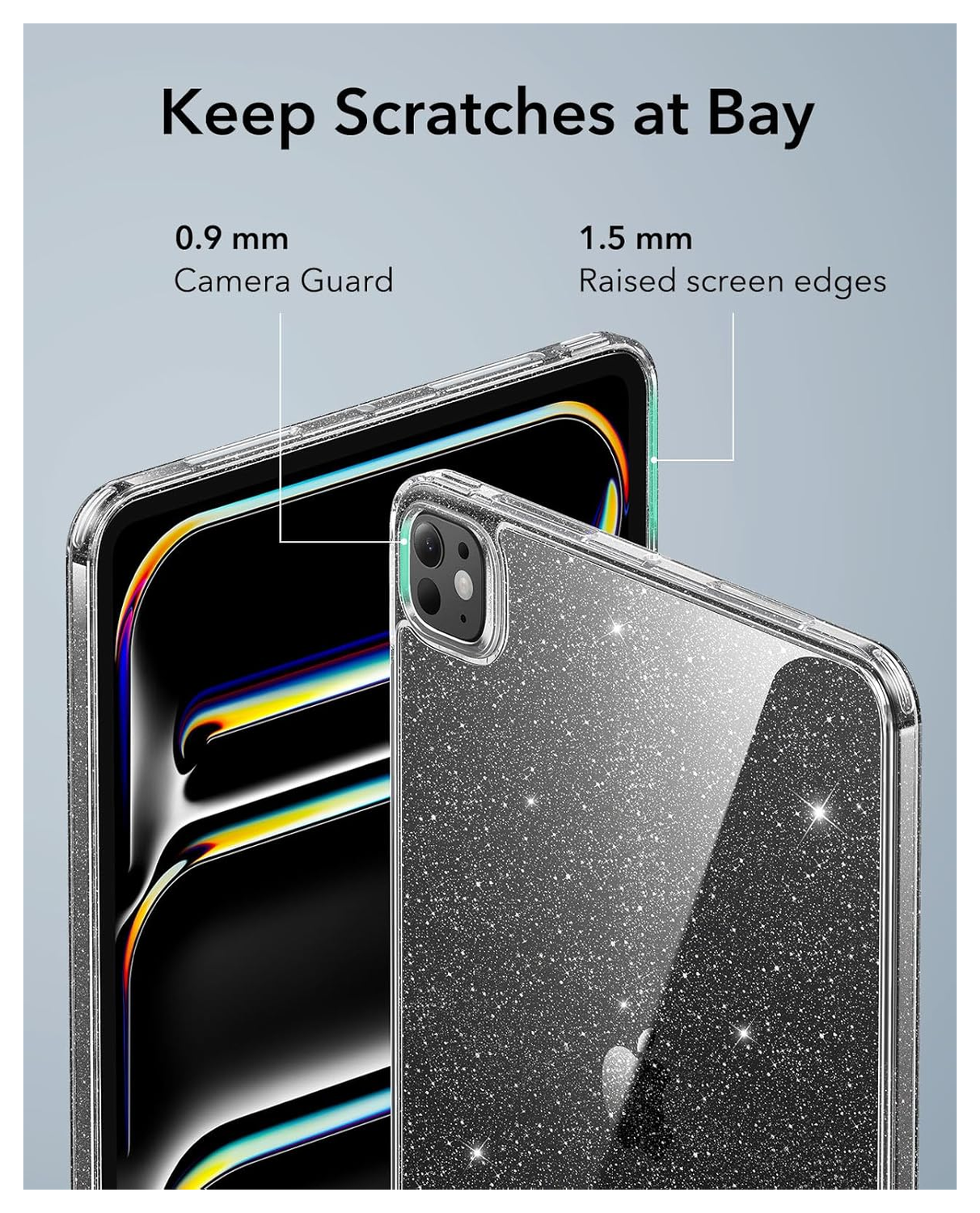 ESR Classic Hybrid iPad Pro 13 (2024/2025) Hoes Back Cover Glitter afbeelding 7