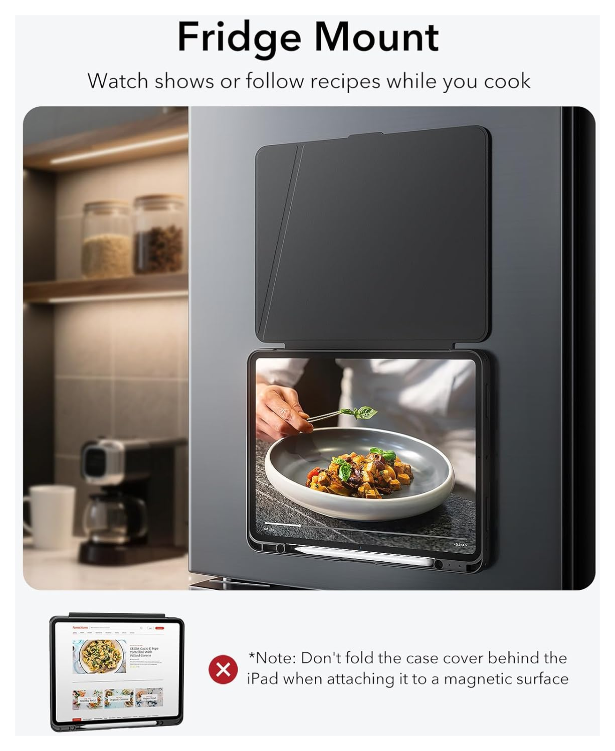 ESR Flip Magnetic iPad Pro 13 (2024/2025) Hoes Book Case met Standaard Zwart afbeelding 8